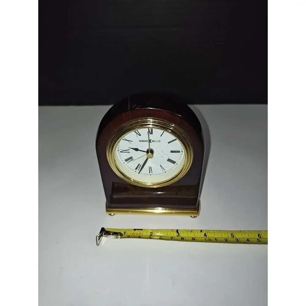 Howard Miller Vintage Rosewood Arch Mantle Table Clock Rosewood Model 613487